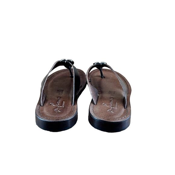 Re Ferdinando Vero Cuoio Luxy Men\'s Brown  Leather flip flops sandal main image 8